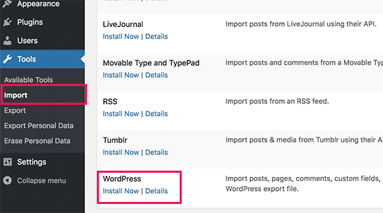 How to Migrate from WordPress.com to WordPress.org 4 installimporter smartlance designs